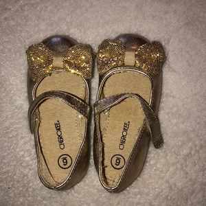Gold old ballerina shoes